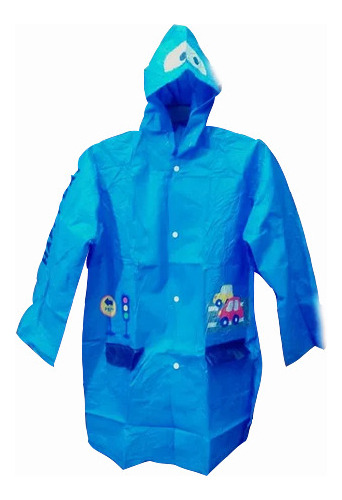 Impermeable Pvc Capa Lluvia Poncho Niña Niño Kinder Color 