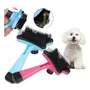 Cepillo Autolimpiante Quita Pelos Cardina Peine Perros Gatos Azul Claro