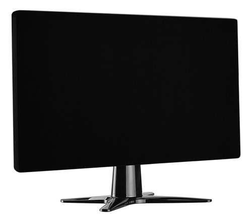 Capa Para Monitor Couro Ecológico Preto Fosco 22  50x28 Cms