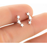 Aretes Pendientes Deseos Estrellas Tres Mujer Elegante Moda 