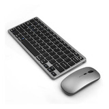 Kit Teclado Mouse Inalámbrico Recargable Bluetooth Keyboard