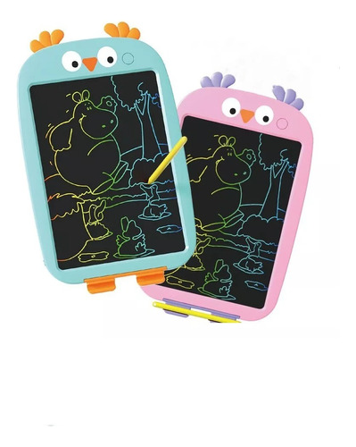 Pizarra Mágica Tablet Led Con Plumón Para Niños Diseños