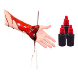 Sangre Falsa Artificial Maquillaje Halloween Disfraz X 12 Unidades