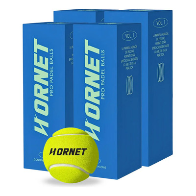 Pelotas Padel Sin Presión ProHornet 12 Unidades Alta Resistencia Entrenamiento\u002FProfesional | Envío gratis