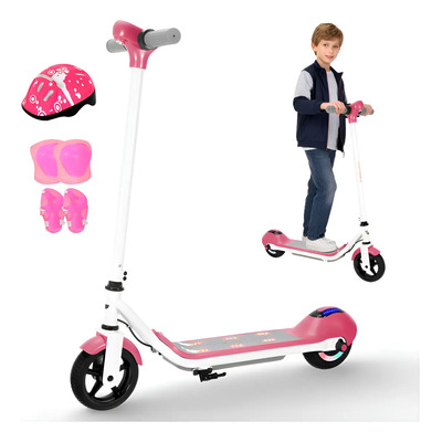 Scooter Eléctrico Para Niños Luz Led 15km\u002Fh Honey Whale E2 Color Rosa Chicle | Meses sin interés