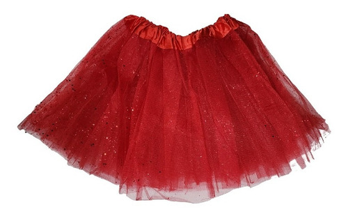 Tutu Con Brillos Tul Abundante Patinaje Danza Baile Niñas