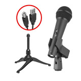 Microfono Usb Dinamico Para Pc + Soporte Y Cable Stagg Sum20