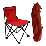 Silla Plegable Portátil Playa Camping Color Rojo 60x45cm