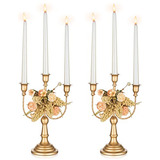 Candelabros Portavelas Candelabros Dorados 2 Pzas Cande...