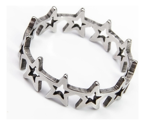 Anillo Acero Quirurgico Inoxidable Estrellas Sin Fin Mujer