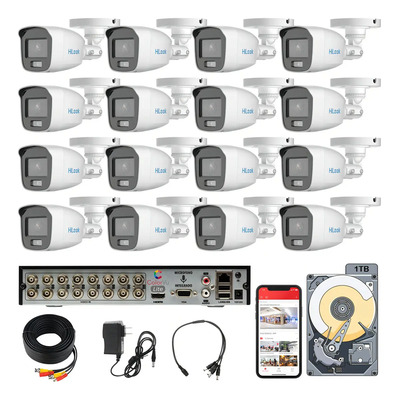 Kit Hilook 16 Cámaras 1080p 2mp Colorvu Audio Cables 1tb Blanco | Envío gratis
