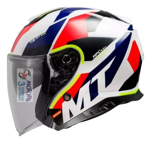 Jm Nuñez Casco Abierto Mt Thunder 3 Sv Jet Bow Rojo Perla 