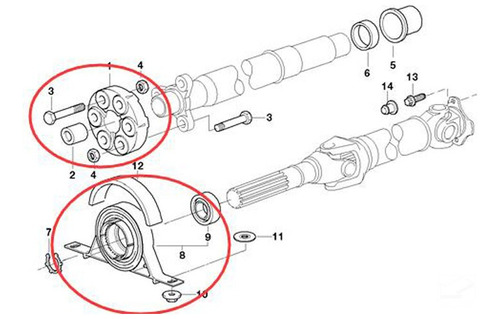 Soporte Centro Cardan Bmw Serie 3 E46 Ser 5 E39 Z3 Z4 98/05 Foto 4