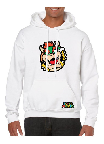 Buzo Saco Con Capota Bowser Mario Bros Nintendo Hoodie Hombr