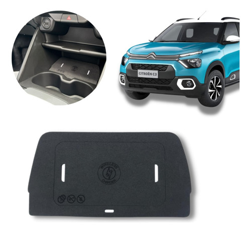 Carregador De Celular Sem Fio Veicular Para Citroen New C3