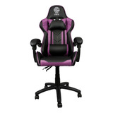 Cadeira Gamer Reclinável Estofada Roxa E Preta Greatek Gamer