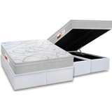 Cama Baú Queen: Colchão D45 Castor  Victory Euro Pillow+box