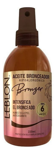Aceite Bronceador Bronzer Fps 6 | Leblon | 220 Ml