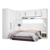 Quarto Casal Modulado Modena 16 6 Peças Qcm51 Branco-demóbi