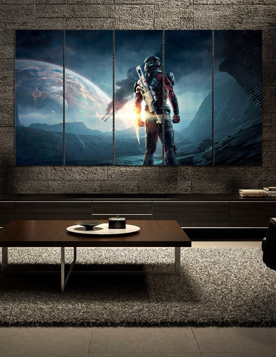 Cuadro Ryder Mass Effect Andromeda Poliptico 120cm X 70cm