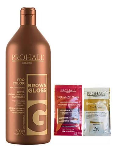 Prohall Brown Glos Mask Matizadora Morena Iluminada Caramelo