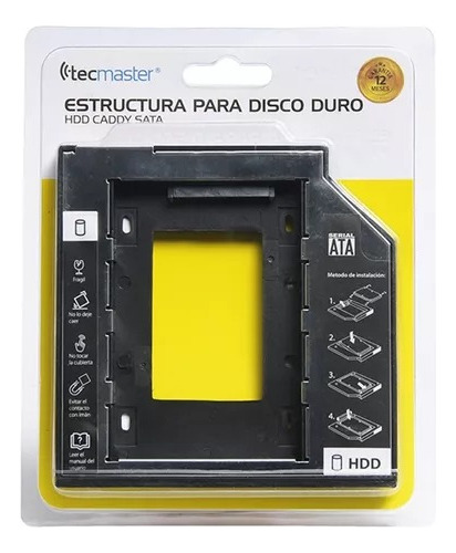 Caddy Adaptador 2.5  9.5mm Disco Duro Sata Ssd Hdd Tecmaster