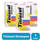 Shampoo Para Caspa Seborrea Alopecia Tiniazol 120 Ml 3 Pack