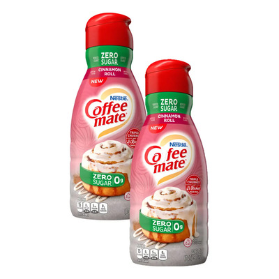 2pack Crema Coffee Mate Sabor Cinnamon Roll Zero Sugar 946ml | Envío gratis