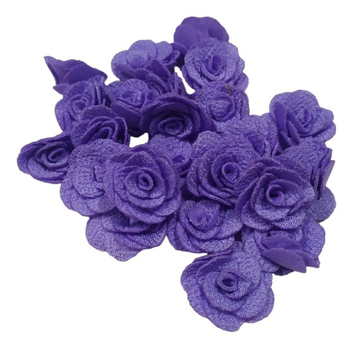 30 Aplique Florzinha Para Laços Flor De Tecido Poliéster 3cm