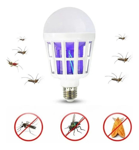 Ampolleta Led Mata Moscas Mosquitos Insectos Polillas 15w