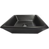 Lavabo Cerámica Minimalista Moderno Negro Mate 34*34