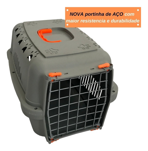 Caixa Transporte Gatos E Cães Media Cores Novas Neon N2 Cor Laranja