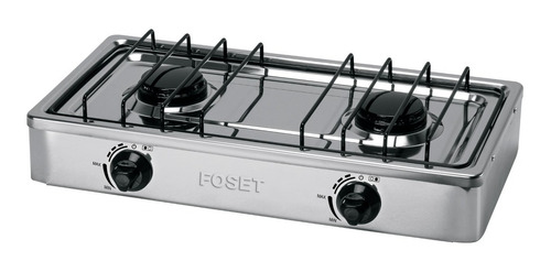 Parrilla Foset Paga-2x D/gas De Sobreponer 2 Quemadores Inox