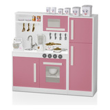 Cozinha Infantil Completa Mdf Princesa Rosa Frete Grátis