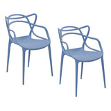 Jogo Cadeira Allegra Pp Azul Caribe Rivatti - 2 Unidades