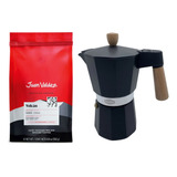 Pack Café Juan Valdez 250 Gr Variedades +  Cafetera Italiana