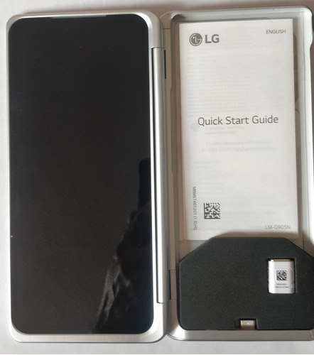 Dual Screen Silver Original Para LG G9 Velvet + Adaptador De Carga Magnético