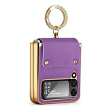 Funda Simil Cuero Con Soporte De Anillo Samsung Z Flip 4