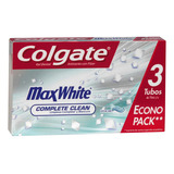 Colgate Crema Dent Max White Crystal Mint 75 Ml X 3 Unidades