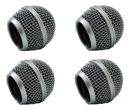 Pack 4 Bocha Universal Cobertura Microfono Moon Bm580 Mic 58 Color Gris