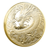 Moneda Q Dragon, Moneda China De Dragón De La Suerte, Commem