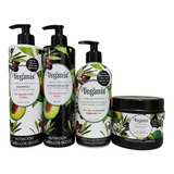 Pack Shampoo+acondi+crema Corporal+exfoliante Veganis Palta 