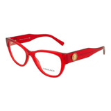 Lentes Versace Ve3281b 5323 Rojo Translucido Dama Oftalmico