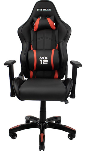 Cadeira Gamer Mx12 Giratoria Preto E Vermelho Mymax