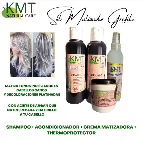 Set Full Shampoo Matizador Grafito - Cabello Cano O Cenizo