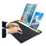 Teclado Inalambrico Bluetooth Profesional Con Teclas Planas 