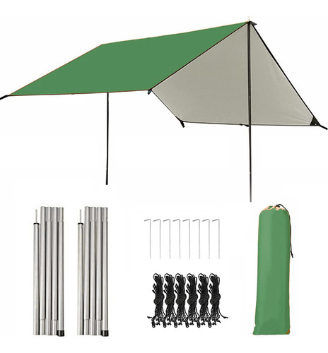 Tenda Gazebo Barraca Con Estacas Camping Praia Neve Toldo 3m Cor Verde