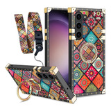 Funda Para Samsung Galaxy S23 5g Con Soporte Diseño Mandala