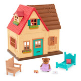 Lil Woodzeez Casa De Campo Con Accesorios + 1 Figura Oso Ed