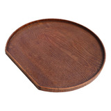 Bandeja De Madera Para Servir, Redonda, Moderna, 36cmx33cm